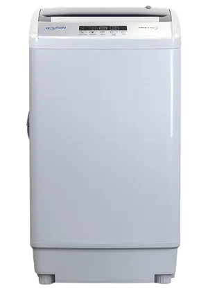 Front. Golden - 11.0 lb/1.6 Cu. Ft. Compact Portable Top Load Washer - White.