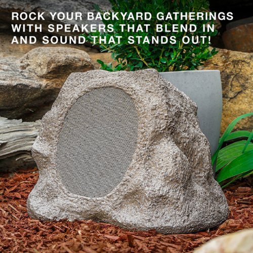 Victrola Outdoor Wireless Bluetooth Solar Rock Speaker Connect (Each) - Granite BUY IN MIDDLE EAST