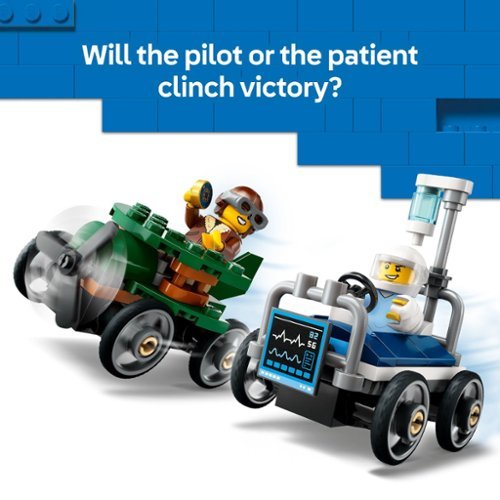 LEGO City Airplane vs. Hospital Bed Race Car Pack Building Toy 60459 WORLDWIDE DELIVERY