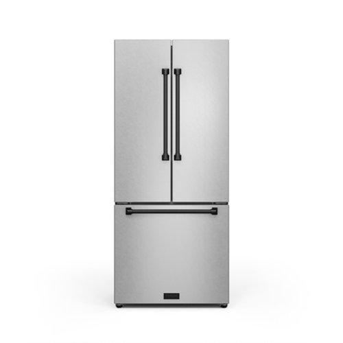 Gordon Ramsay Series by Thor Kitchen 17.5 Cu. Ft. Counter Depth Refrigerator with Black Hardware - Stainless Steel