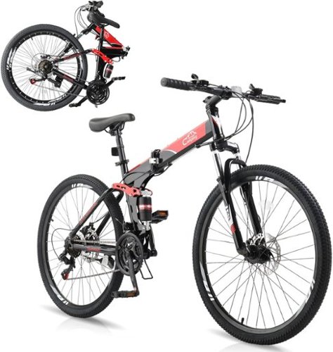 Winado - 27.5 Inch Foldable Bikes for Adults 21 Speed Mountain Bike, Adult Bicycle with High Carbon Steel Frame - Black-Front_Standard 