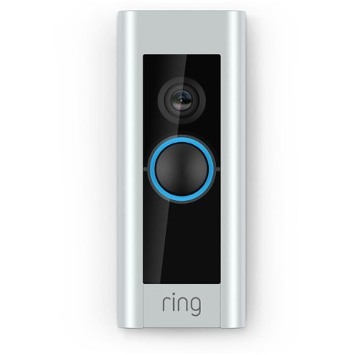 Ring - 1080p Doorbell Pro Smart WiFi Video Doorbell - Satin Nickel - Silver-Front_Standard 