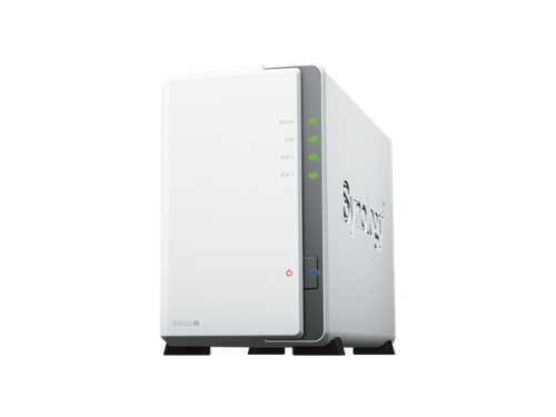 Synology - 2-bay DiskStation DS223j (Diskless) - Black-Front_Standard 