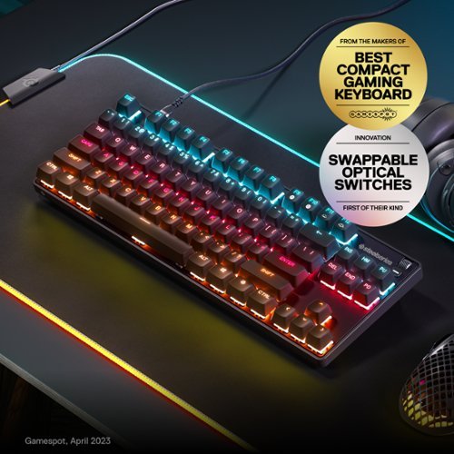 SteelSeries Apex 9 TKL Wired Optical OptiPoint Adjustable Actuation Switch Gaming Keyboard with Rapid Tap - Black WORLDWIDE DELIVERY