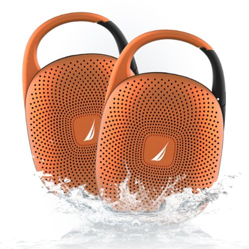 Nautica - Nayman SP700 Portable Bluetooth Speaker, Waterproof Portable Wireless Outdoor & Shower Speaker - Peach Fuzz-2 Pk-Front_Standard 
