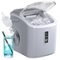 SIMZLIFE - Countertop Ice Maker 26 lbs/Day Portable Self-Cleaning, 9 Bullet Ice in 6 Min - Gray-Front_Standard