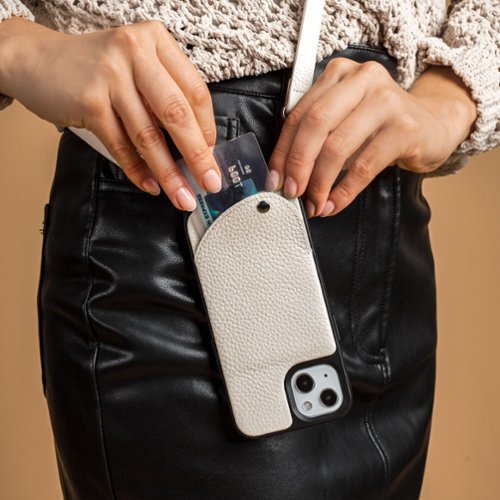 Noémie Wallet & Crossbody Strap Case for iPhone 13 Pro - White/Black BUY ONLINE