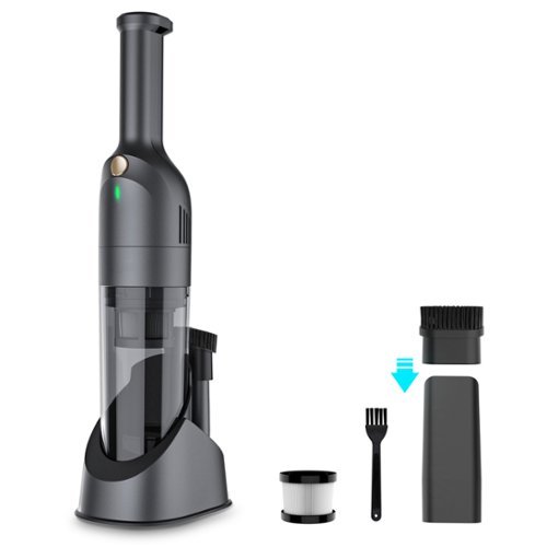 INSE - H1 Handheld Vacuum, Rechargeable Powerful Cordless Car Vacuum Cleaner with 30 Mins Runtime Portable Hand Vacuum - Gray-Front_Standard 
