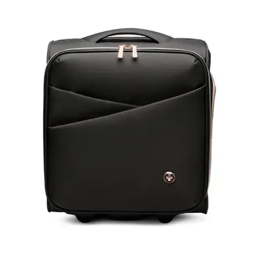 Front. Swissdigital Design - Swissdigital SD4529-01 Katy Rose NG Black Underseat Luggage - Black.