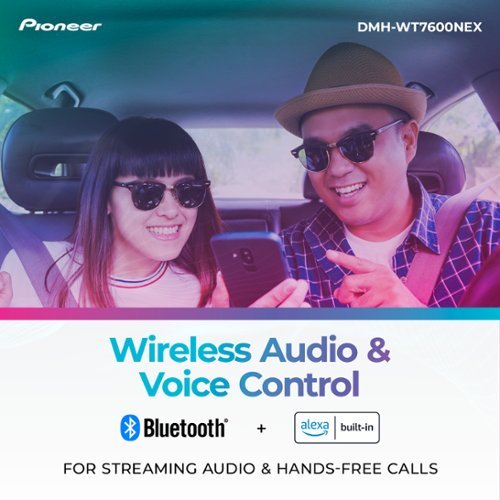 Pioneer 9 Amazon Alexa and Wireless Android Auto/Apple CarPlay Bluetooth Floating Multimedia Receiver - Black BUY IN QATAR