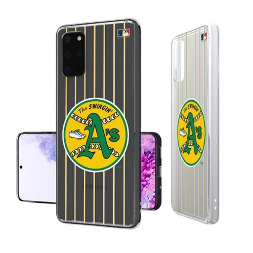 Keyscaper - MLB - Athletics 1971-1981 Cooperstown Pinstripe Galaxy Clear Case - S24 - Multicolor-Front_Standard 