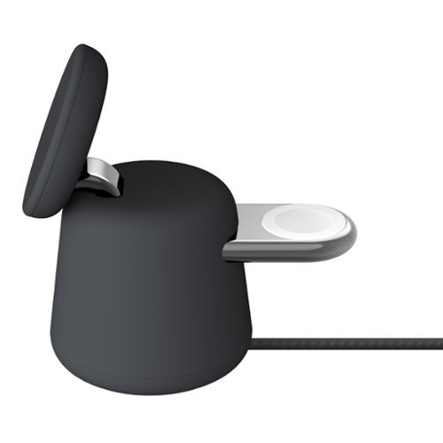 Belkin 2-in-1 MagSafe Wireless Charging Dock 15W Compatible with iPhone 16, 15, 14, and 13 Series, AirPods, and more, with PSU - Charcoal SHOP ONLINE