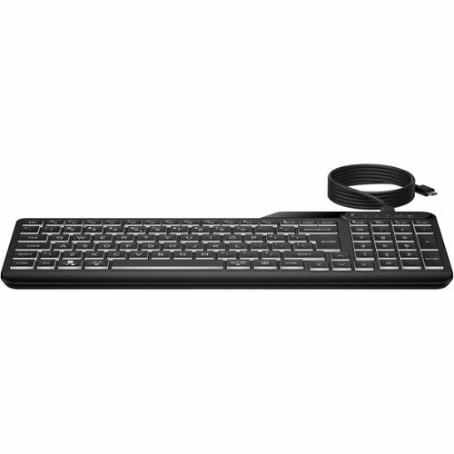 HP - 405 Multi-Device Backlit Wired Keyboard (7N7C1UT) - Cable Connectivity - Compact - USB Type C, USB Type A Interface - Macaron-Front_Standard 