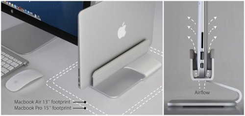 Rain Design  mTower Vertical Laptop Stand - Silver WHERE TO BUY