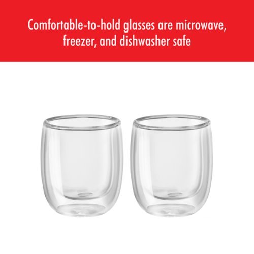 ZWILLING Sorrento 2 pc Double Wall Glass Espresso Cup Set Clear