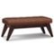 Simpli Home - Draper Mid Century Tufted Ottoman Bench - Distressed Saddle Brown-Front_Standard