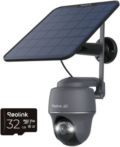 Reolink - Go PT Ultra G440 4K 8MP Solar Outdoor Wireless 4G LTE Pan Tilt Security Camera with 32GB SD Card - Grey