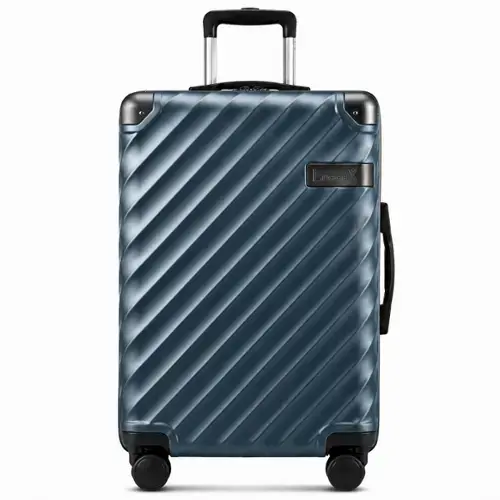 Front. LUGGEX - LUGGEX 20 Inch Carry On Luggage Expandable Airline Approved PC Hardside Suitcase with TSA Lock KVC - EX-Core - Navy.
