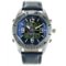 Timetech - Men's Analog/Digital Multi-Function Sport Watch with Leather Wrist Band - Blue-Front_Standard