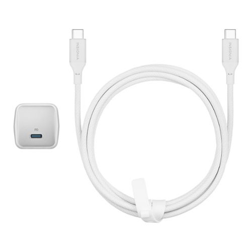 Insignia™ 30W USB-C Compact Wall Charger Bundle with 6’ USB-C to C cable for Smartphones, Tablets and More - White BUY IN DUBAI