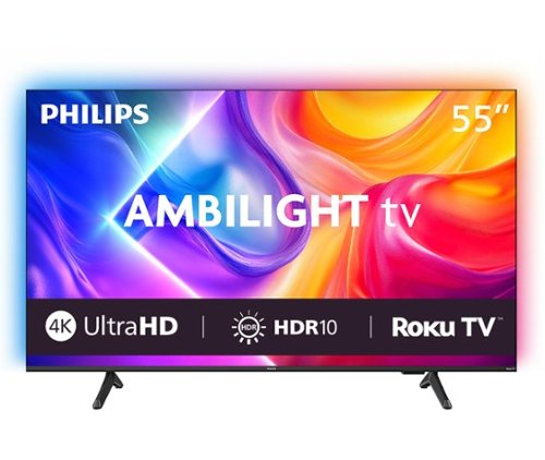 Philips - 55" Class 7800 Series Ambilight 4K UHD Smart Roku TV with Dynamic LED Lighting-Front_Standard 