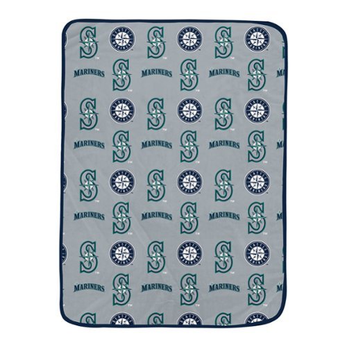 Pegasus - Seattle Mariners 66" x 95" Oversized Logo Roll Ultra Cozy Blanket - Multicolor-Front_Standard 