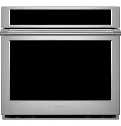 Front. Monogram - Statement 30" Smart Built-In Single Electric Convection Wall Oven with No-Preheat Air Fry and In-Oven Camera - Stainless steel.