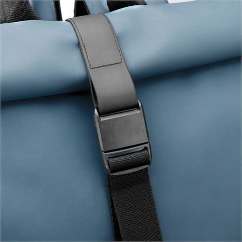 Swissdigital Design LAMONE Rolltop TSA-Friendly Water-Resistant Backpack With USB Charging Port RFID Protection and Fits Up to 16″ Laptop - Dark Blue SHOP ONLINE