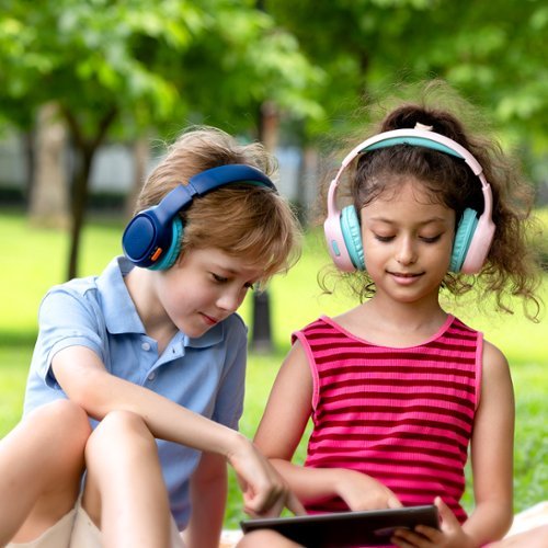 Tronsmart KH02 Wireless Headphones with 74/85/93dB Safe Volume, Built-in Microphone, Bluetooth 5.3, 45H Playtime for School Travel - Navy Blue BUY IN SOUTH AFRICA