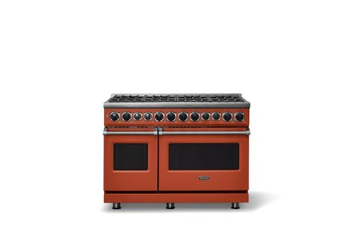 Viking - 48 in. Wide 8 Burner Dual Fuel Sealed Burner Range-LP - Spiced Cider-Front_Standard 