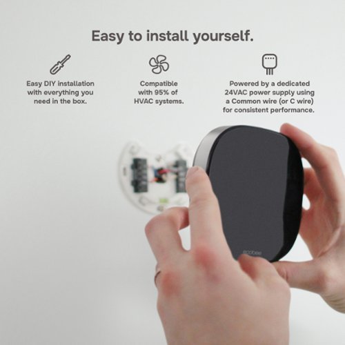 ecobee Smart Thermostat Premium - WiFi, Siri & Alexa Built-In, Smart Sensor, Air Quality Monitor - Black BUY IN MIDDLE EAST