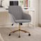 GOODSILO - Adjustable Office Chair Ergonomic Swivel Chair Home Bedroom Comfortable - Gray-Front_Standard