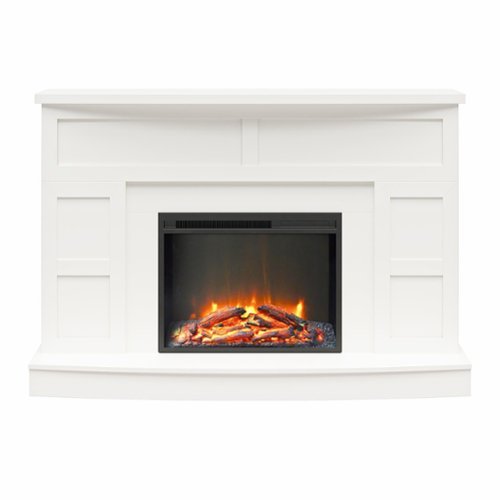 Ameriwood Home - Barrow Creek Mantel with Fireplace - White-Front_Standard 