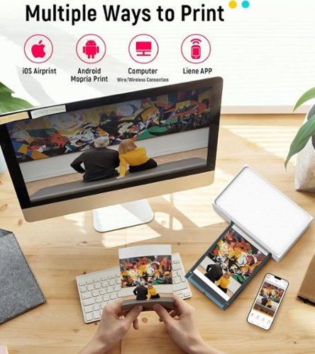 Liene Amber M100 Wireless Photo Printer - 4x6 inch - 100 Sheets & 3 Ink Cartridges - FN002-65014 - White HOW TO BUY