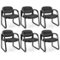 Costway - Waiting Room Chair Set of 6 with Sled Base and Padded Arm Rest Home - Black-Front_Standard