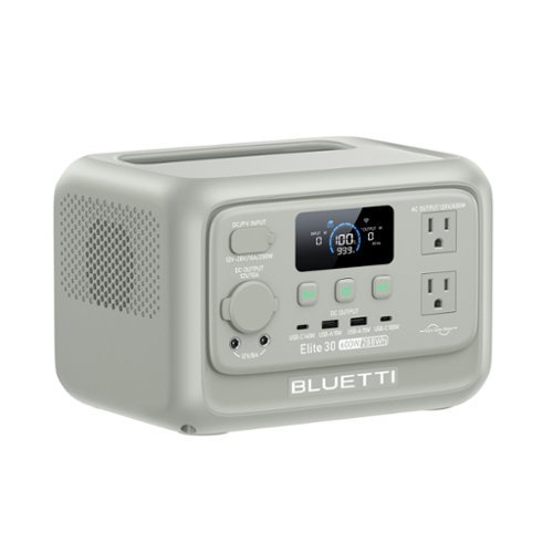 BLUETTI - 600W Continuous/1500W Peak Output Power Station 288Wh Push Button Start LiFePO4 Battery Solar Generator for Outdoors - Light Sand Grey-Front_Standard 