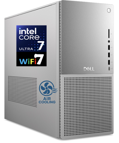 Dell - Tower Plus Desktop (Ultra 7-265, 32GB, 1TB SSD, Integrated Graphics, Win 11 Pro ) - Platinum-Front_Standard 