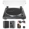 Audio-Technica - AT-LP60XBT Fully Automatic Bluetooth Belt-Drive Turntable (Black) +Bookshelf Speakers & More (Bundle)-Front_Standard