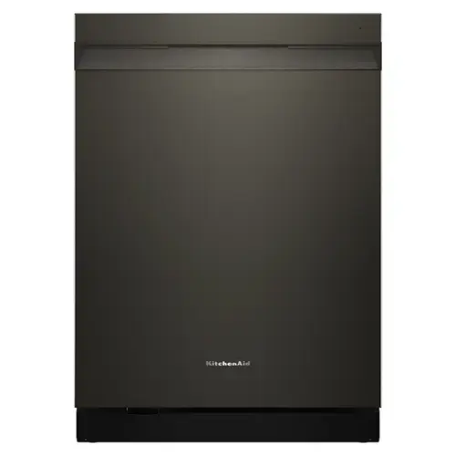 Front. KitchenAid - 24" Top Control Built-In Stainless Steel Tub Dishwasher with Third Rack, Advanced ProDry System, and 44 dBA - Black Ore.