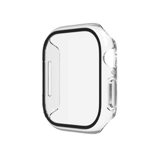 ZAGG - InvisibleShield Glass Elite 360 Integrated Bumper + Screen Protection for Apple Watch Series 10 Large - Clear