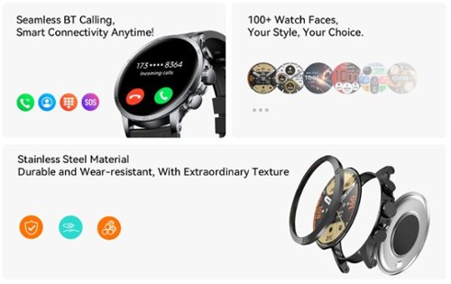 IMIKI Xplorer Pro GPS Smartwatch, 6 Satellite Positioning, Stainless Steel Body, 1ATM Waterproof, 450mAh, 1.6 AMOLED Display - Black HOW TO BUY