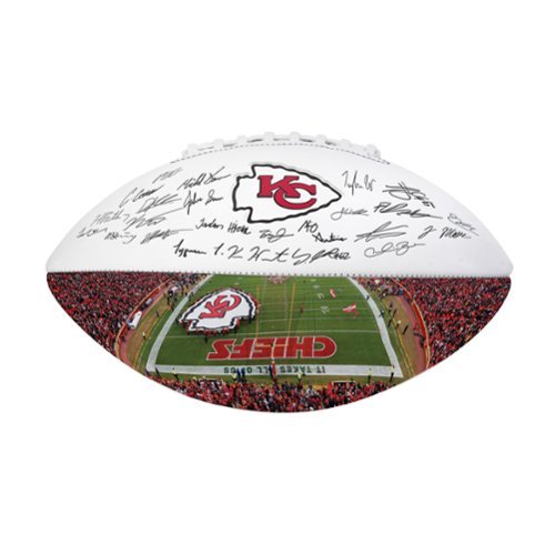 Logo Brands - Kansas City Chiefs 2025 Autograph Signature Football - Red-Front_Standard 