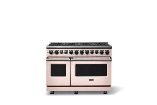 Viking - 48 in. Wide 8 Burner Dual Fuel Sealed Burner Range - Blush-Front_Standard 