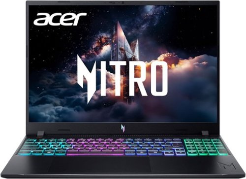 Acer - Nitro V – 16" WUXGA 165Hz Gaming Laptop - Intel Core 7 240H 2024 - NVIDIA GeForce RTX 5050 – 16GB Memory – 512GB Storage - Obsidian Black