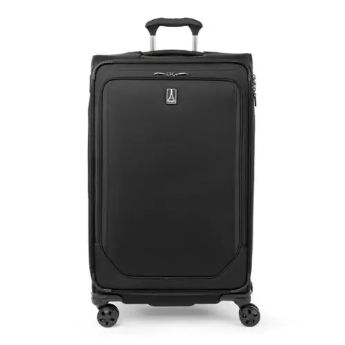 Front. Travelpro - Travelpro Crew Classic Lightweight Softside Expandable 29" Checked Spinner - Black.