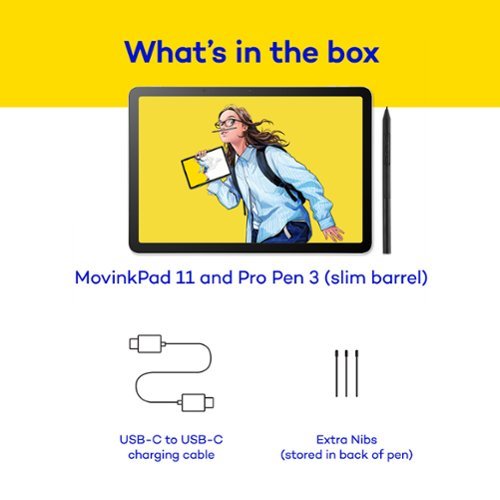 Wacom MovinkPad 11, Android Mobile Drawing Tablet, 11.45 with Battery-Free Slim Pro Pen 3, 8GB RAM/128 GB Storage - Silver BUY ONLINE