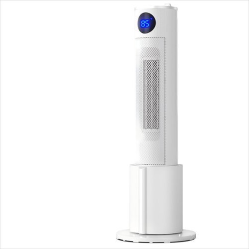 Etust - 2-in-1 Tower Heater with Humidifier, Space Heater with Thermostat & Timer, Portable Electric Heater 29.5” - White-Front_Standard 