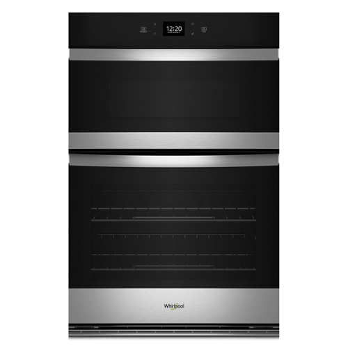 Whirlpool - 5.7 Total Cu. Ft. Combo Wall Oven with Air Fry When Connected* .- Fingerprint Resistant - Stainless Steel-Front_Standard 