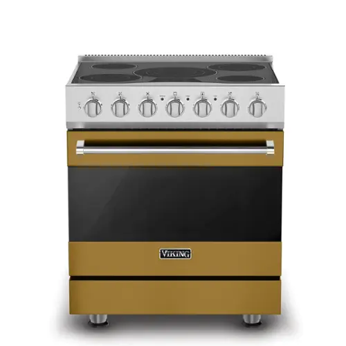 Front. Viking - 3-Series Electric Self-Clean Range - Golden Hour.