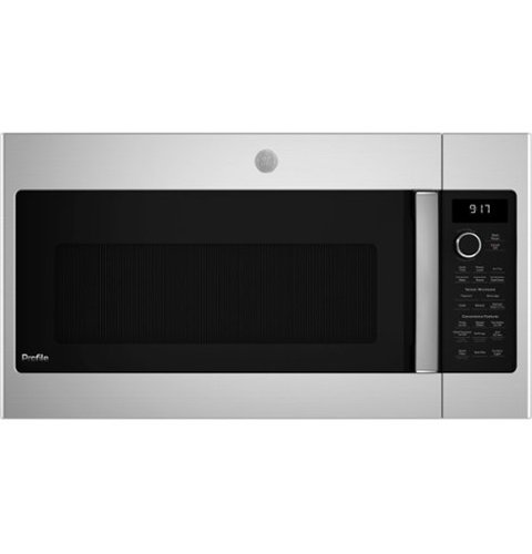 GE Profile - 1.7 Cu. Ft. Convection Over-the-Range Microwave with Sensor Cooking and Air Fry - Stainless Steel